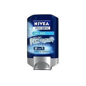 Nivea For Men After Shave & Gel Moisturizer, Cool Kick, Arctic Freeze, 3.3 oz.