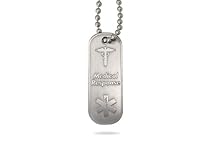 Diabetes Slim Steel Dog Tag