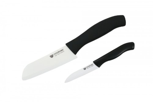 GRÄWE Keramik-Messerset 2-tlg. CERAHOME Küchenmesser + Santokumesser, Sie sparen über 10 % gegenüber Einzelkauf