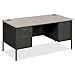 HON P3265RG2S 66 by 30 by 29-1/2-Inch Metro Classic Right Pedestal L-Workstation Desk, Gray Pattern