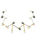 14K Yellow Gold Zig-Zag Pearl Necklace 16.5
