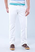 5 Pocket Straight Low Rise White Denim 34"