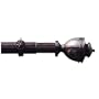 Peri Window Hardware Holdback Pair with Urn Shaped Finials - Dark Mahogany