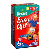 HealthPersonalCare: Pampers Easy Ups For Boys Jumbo Pack Size.6 # 06779   21/ Pack 4 Packs