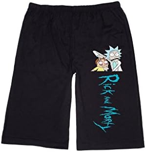 HAIHX Men's RICK AND MORTY logo Lounge breeches Shorts Pants M Black