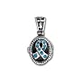 Ovarian Cancer Awareness Teal Ribbon Prayer Box Crystal Charm
