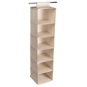 Household Essentials 01812 Six-Shelf Canvas Sweater Organizer by Household Essentials