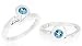 Round Cut London Blue Topaz Toe/Pinky Ring Sterling Silver