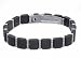 Steel and Square Rubber Men's Bracelet