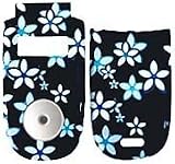 Navy Flower - Motorola V220 Faceplate Cell Phone Cover - V220 Cell Phone Front Cover/ Battery Door Cover Hard Face plate