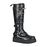 Demonia Men's V-CREEPER-588, 2 1/2 Platform Strap Veggie Pu Creeper Boot