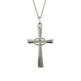 Sterling Silver Wedding Cross Length 16 inches (Lengths 16 inches 18 inches Available)