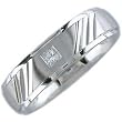 Princess Cut Diamond, 14Kt. White Gold. Diamond Comfort-Fit Wedding Band