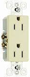 Pass & Seymour 885ICP TradeMaster 15 Amp 125-Volt AC Decorator Receptacle, Ivory, 10-Pack