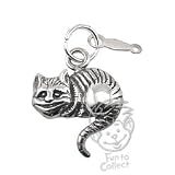 Alice in Wonderland Cheshire Cat Sterling Silver Charm