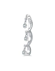 14K White Gold Diamond Dashing Diamonds Pendant (chain NOT included)