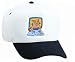 White Cap with monitor, computer, typing, cat, pet, animal