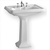 China Large Traditional Pedestal with Dual Soap Ledges Size: 28 W
