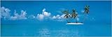 Art Print, Tropical Island, Final Size: 40 in X 13.25 in
