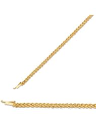 7" 14K Yellow Gold 4.0mm (1/6") Polished Diamond Cut Multi Line Rope Chain w/ Box Catch Clasp