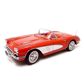1959 CHEVROLET CORVETTE RED 1:18 AUTO ART DIECAST MODEL