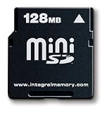 Electronics : 128Mb Mini Secure Digital Memory Card
