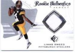 2008 SP Authentic Retail Rookie Authentics Jerseys #RA-29 Limas Sweed - Steelers (RC - Rookie Card Insert - Piece of Authentic Jersey) (Football Cards)
