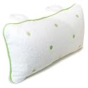 Spa Sister Terry Bath Pillow with Embroidered Dots - Green