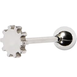 Gear Stainless Steel Barbell Tongue Ring