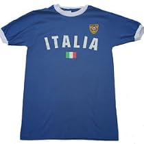 ITALIAN SOCCER FUTBOL RINGER T Shirt