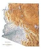 Arizona Topographical Wall Map by Raven Maps, Laminated Print