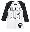 Black 16 White and Black Juniors T-shirt