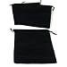 3 Pouches Black Velvet Drawstring Jewelry Bags 5"