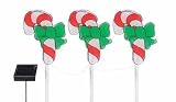 Celebrations Inliten-g 78075-73a Solar Candy Cane Pathway Markers 18 - White Led Bulbs