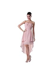 Chiffon One Shoulder Lace Pleated Floor Length Bridesmaid Dress/Wedding Party Dress 