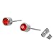 Birthday Stainless Steel Post Stud Earrings With Rhinestone (July Studs)