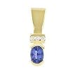 14K Yellow Gold Tanzanite and Diamond Pendant