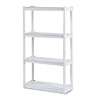 ICEBERG ENTERPRISES / ICE20843 / Rough "n" Ready Open Storage System, 4 Shelves, 32 x 13 x 54, Platinum / Sold as 1 EA