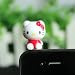 Hello Kitty Incoming Call Light Anti Dust Ear Cap Plug for Iphone 3g 3gs 4 4s or Android phones