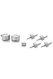 Solid 14k White Gold Diamond Divider Cufflinks, Tie Tac and Stud Set