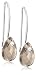 Sterling Silver 8x5mm Briolette Smoky Fishook Earrings