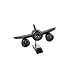 Search : Airplane Weather Station/Clock - Black