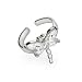 Eve's Addiction Sterling Silver CZ Dragonfly Toe Ring