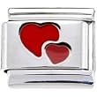 Dual Hearts Italian Charm