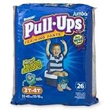 Huggies Pull-Ups Training Pants, Jumbo Pack,Boys Large Size 3T-4T - 26 diapers / pack, 4packs