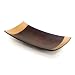Sleek Handmade Decorative Mango Wood Tray / Platter With Gold Trim And Softly Curved Design