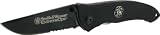 Best sale price for Smith & Wesson CKG104BS Extreme OPS, 3.50 in. Black Blade, Black G10 Handle, Combo Edge Pocket Knife. Free Shipping.