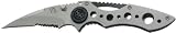 Mantis Knives MR-1b "Aardvark" Bead Blasted EDC Folder (Silver/Black, Medium)