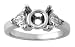 Trillion Diamond Engagement Ring .53cttw (cz ctr)