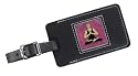 Yoga Namaste Rose Leather Luggage Tag